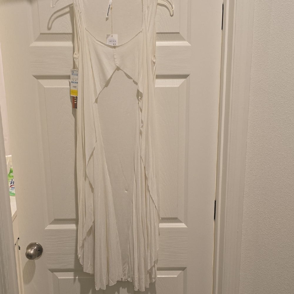Asymmetrical White Dress